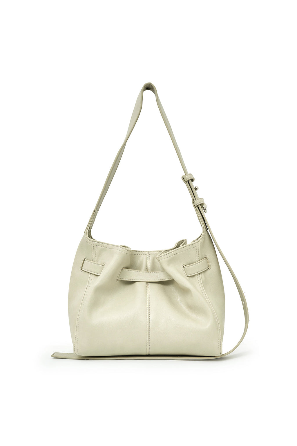 Matinkim Belted Volunn Small Bucket Bag IN Ivory