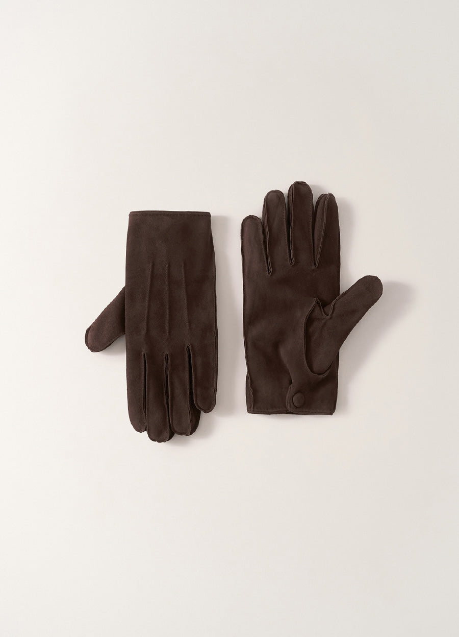 Nothing Written Gentle lamb skin gloves (Suede brown)