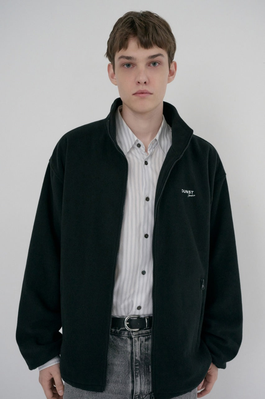 Dunst Unisex Zip-Up Fleece Sweatshirt Black