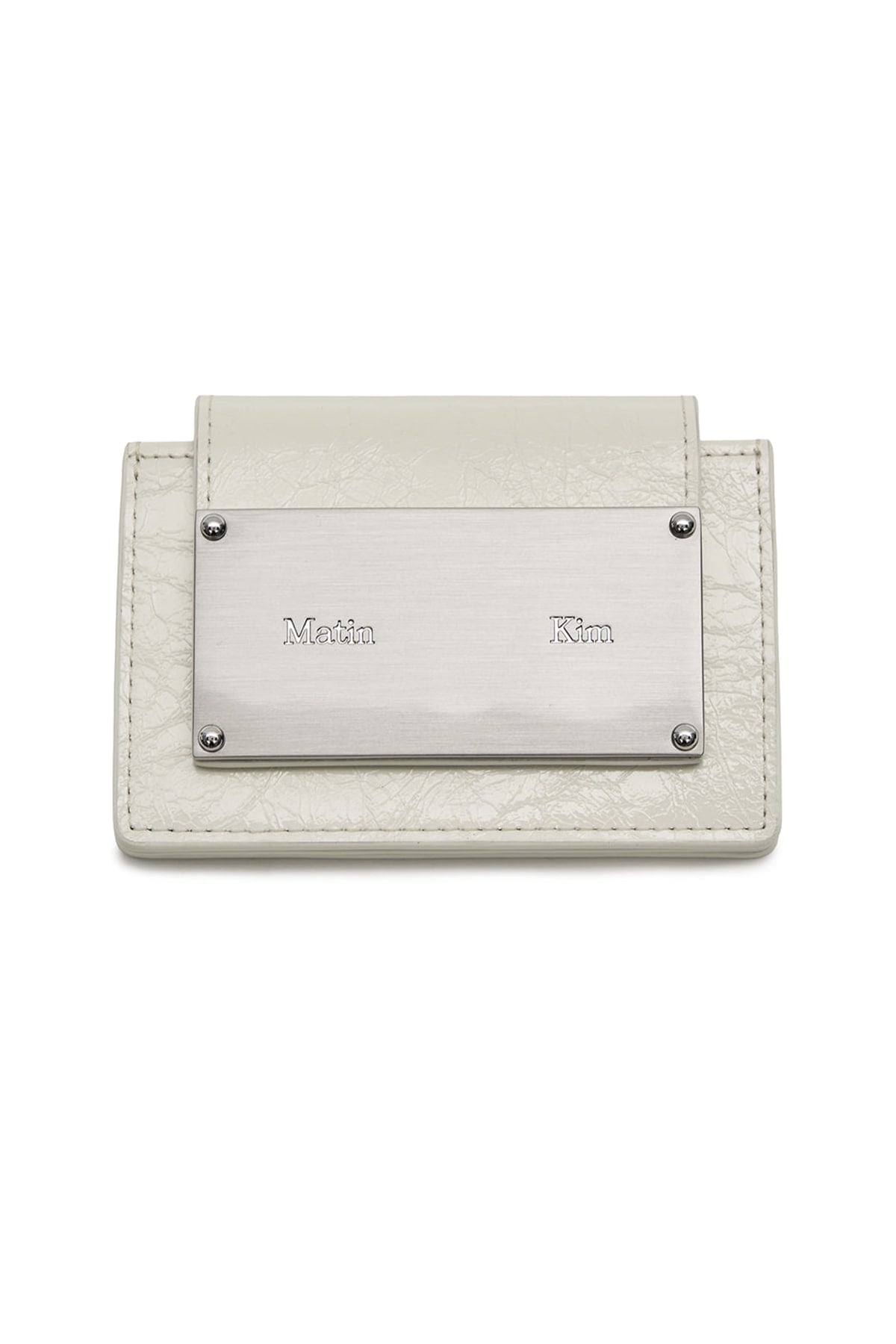 Matinkim Glazed Accordion Wallet IN White