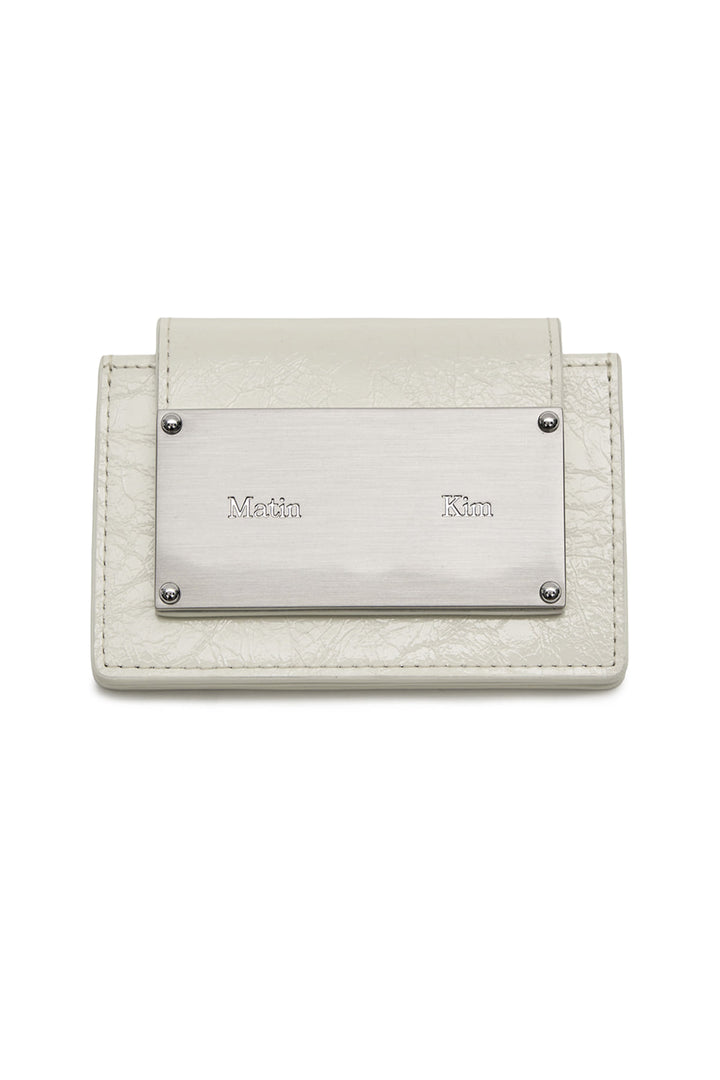 Matinkim Glazed Accordion Wallet IN White