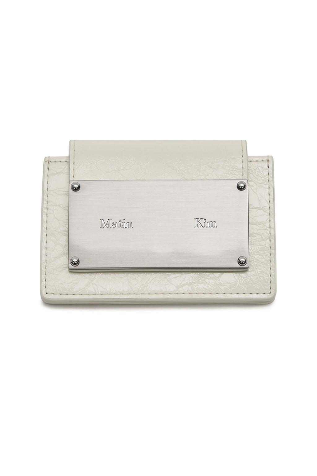 Matinkim Glazed Accordion Wallet IN White
