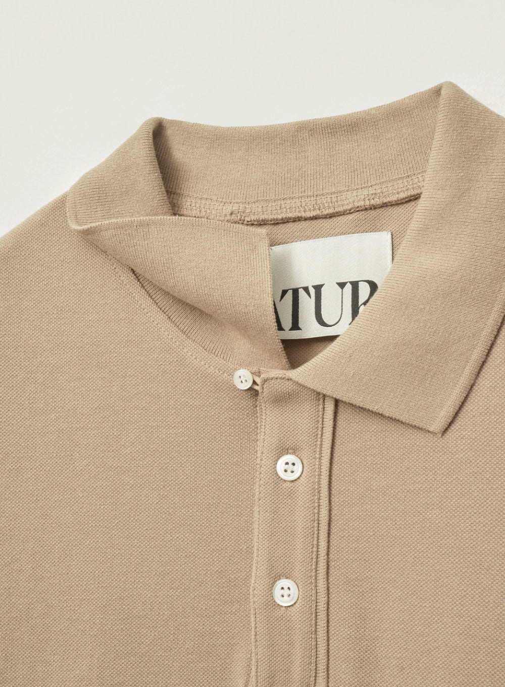 [satur] (W) Basic Pique Polo T-Shirt - Beige