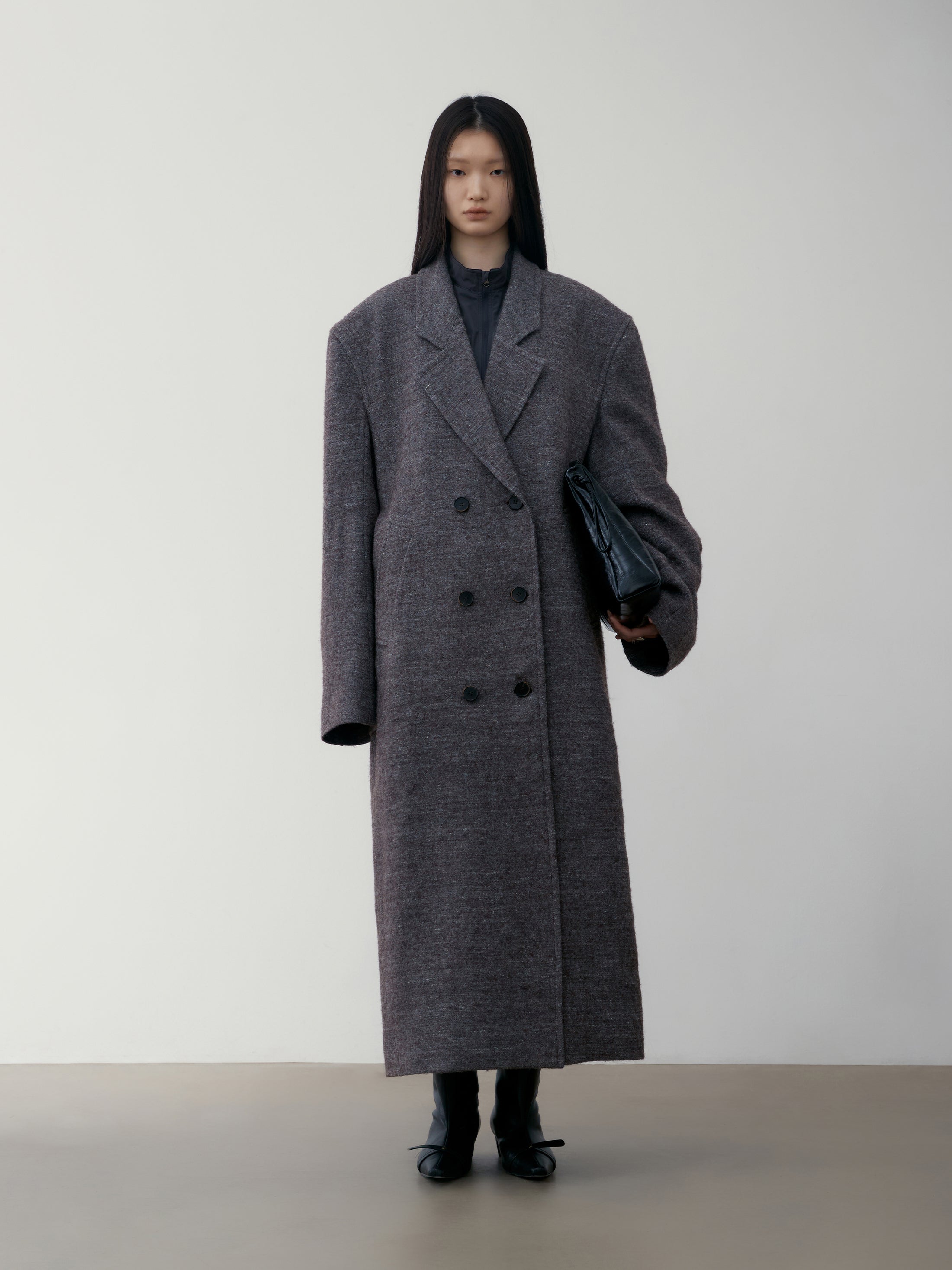 [low_classic] MELANGE WOOL OVERSIZED COAT
GREY