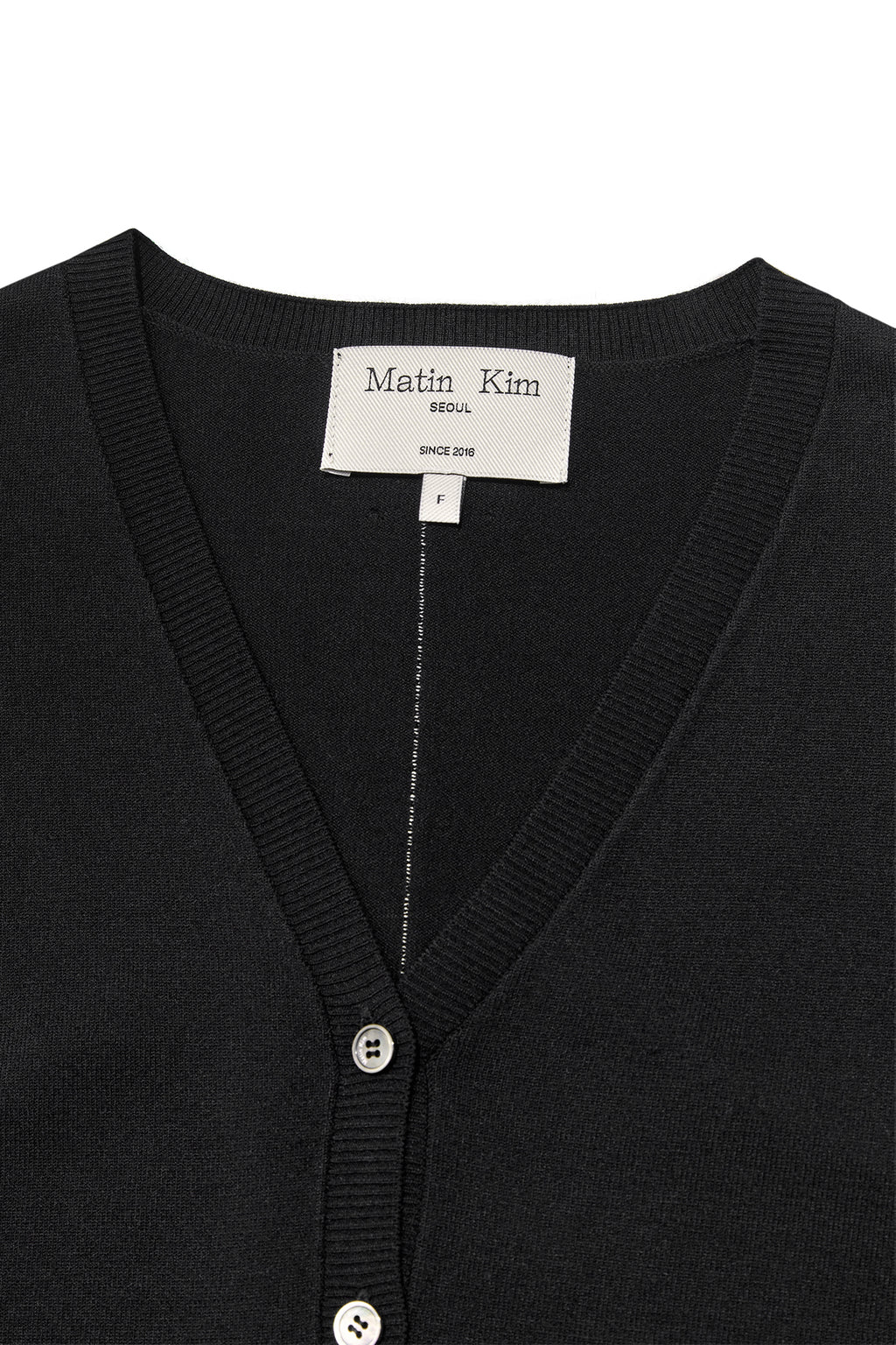 Matinkim Slit Detail Button Cardigan IN Black