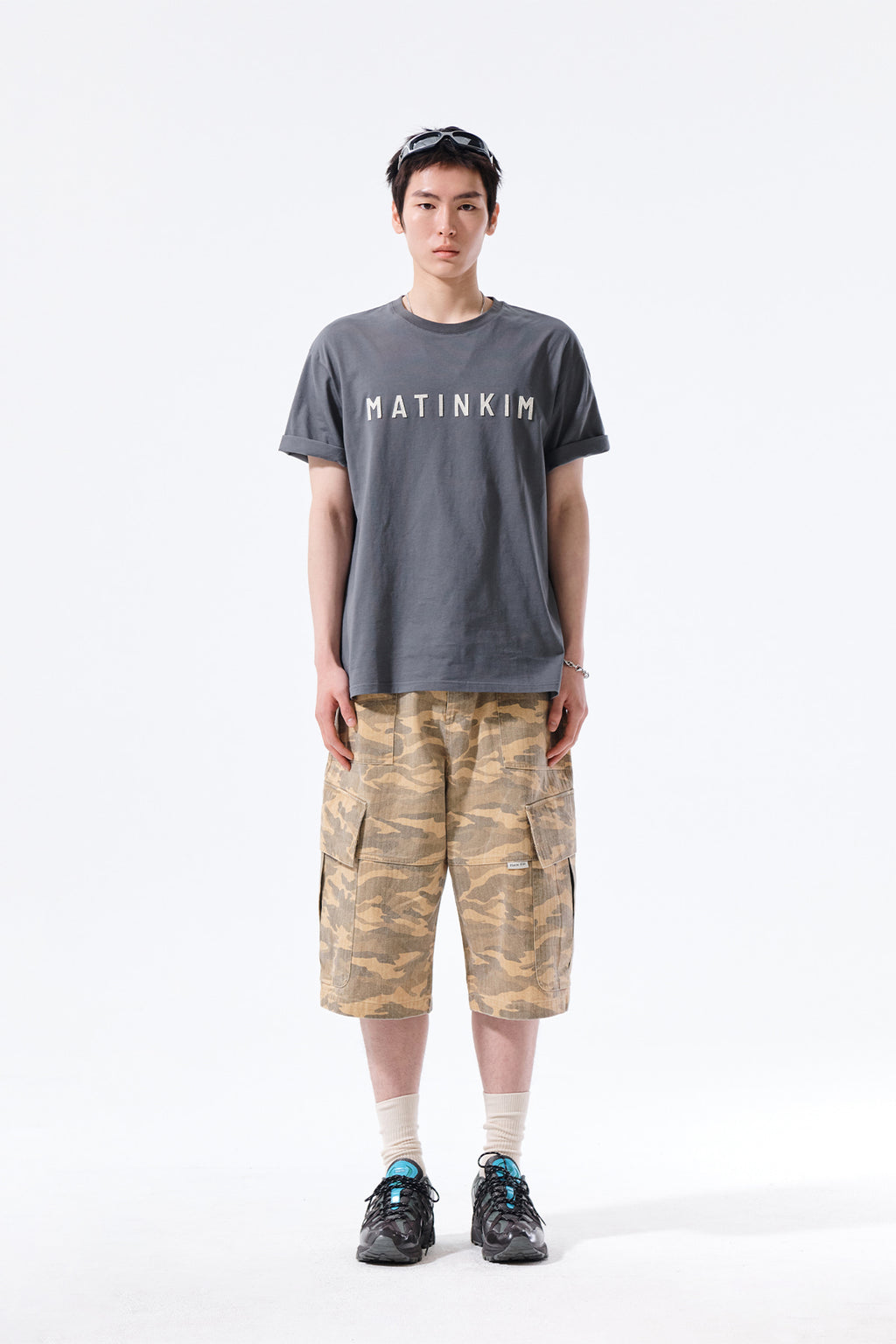 Matinkim Camouflage Cargo Bermuda Pants For Men IN Camel