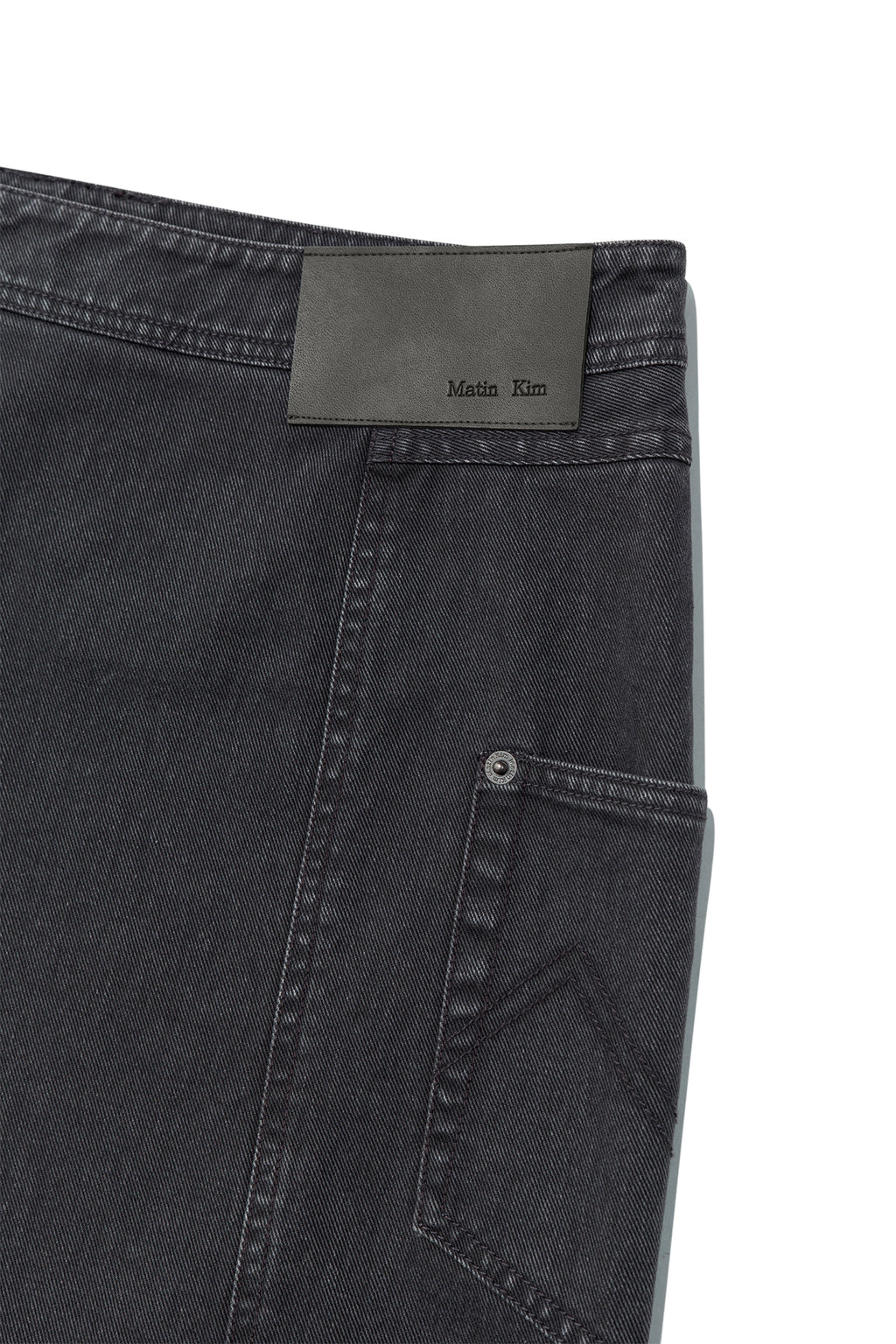 Matinkim Side Pocket Point Midi Skirt IN Charcoal