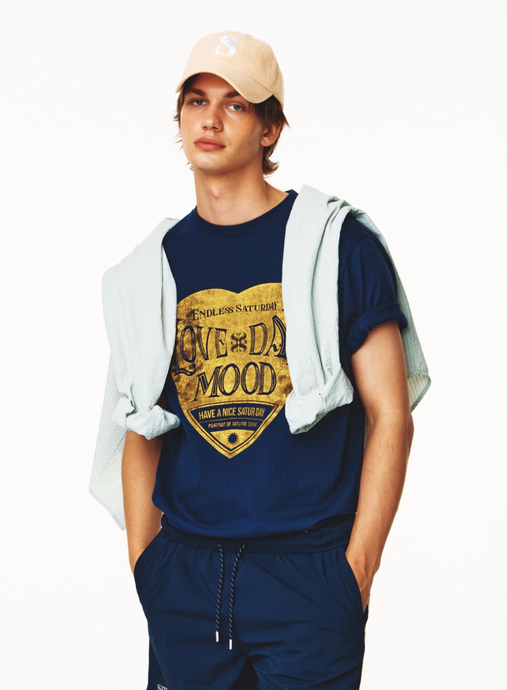 [satur] Seersucker Basic Pocket Shirt - Green