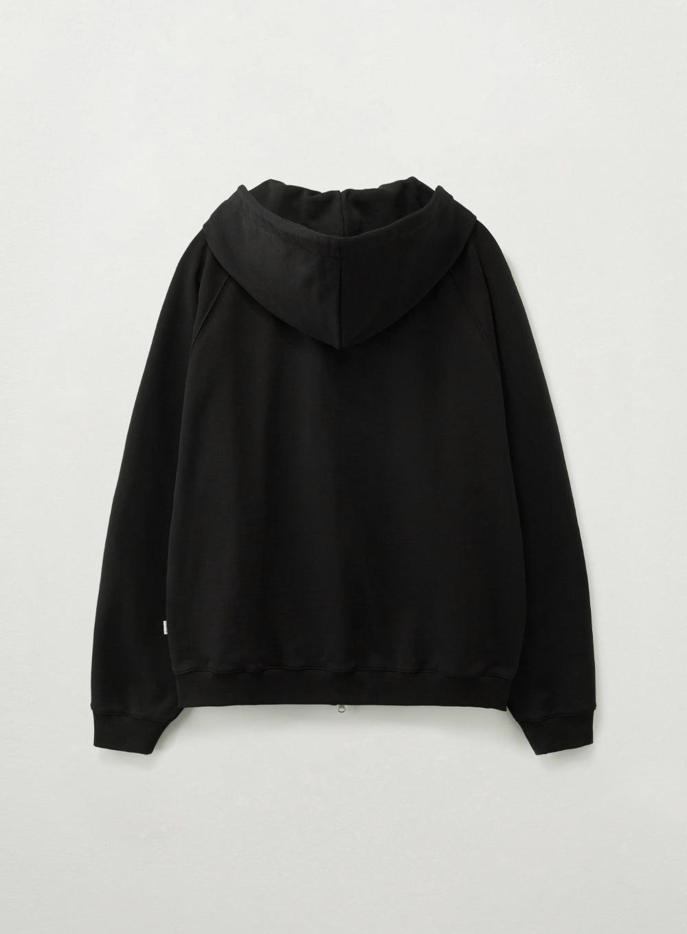 [satur] Loren Small Logo Hood Zip-up - Black
