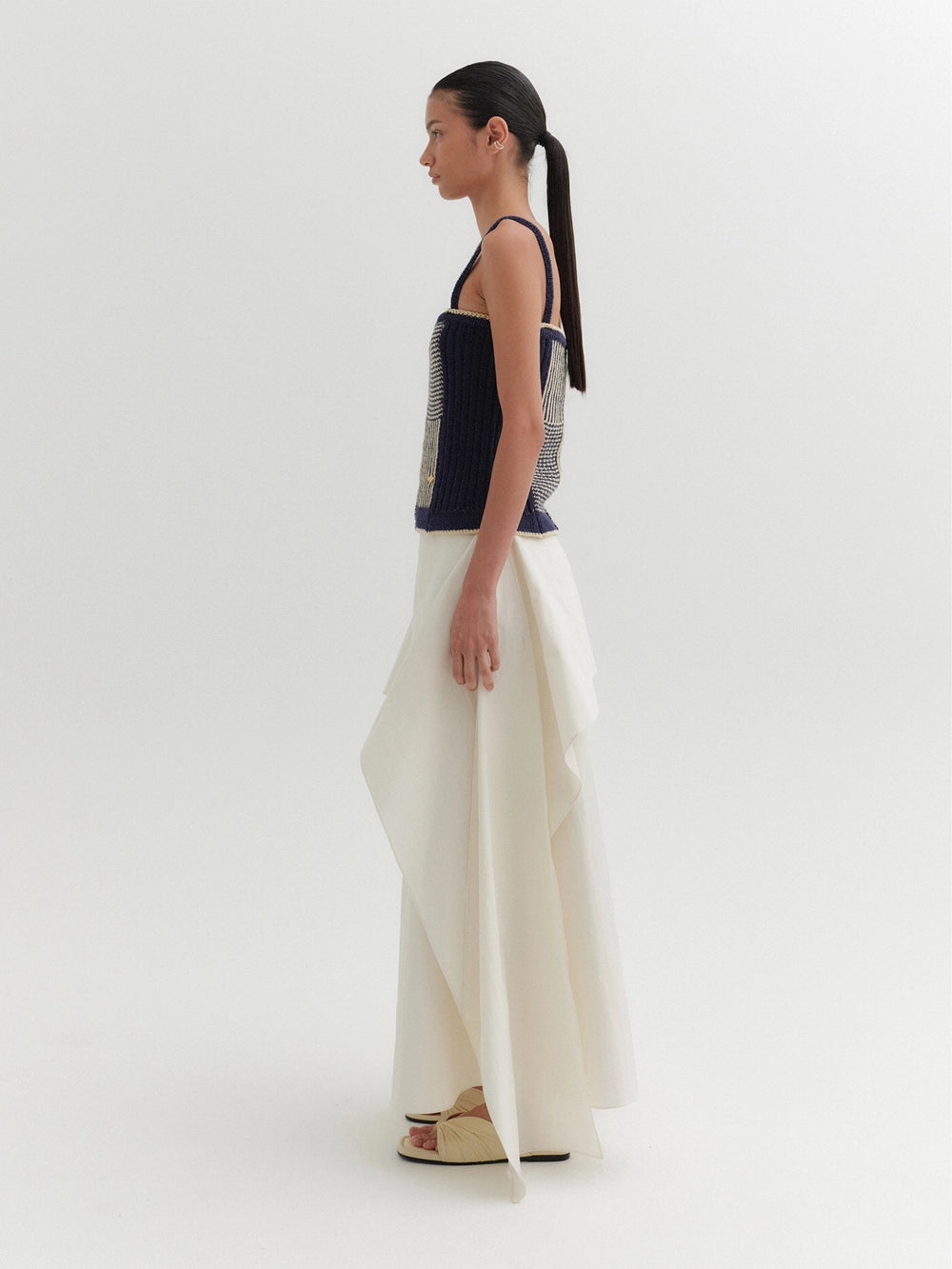 EENK Layered Long Skirt - Ivory