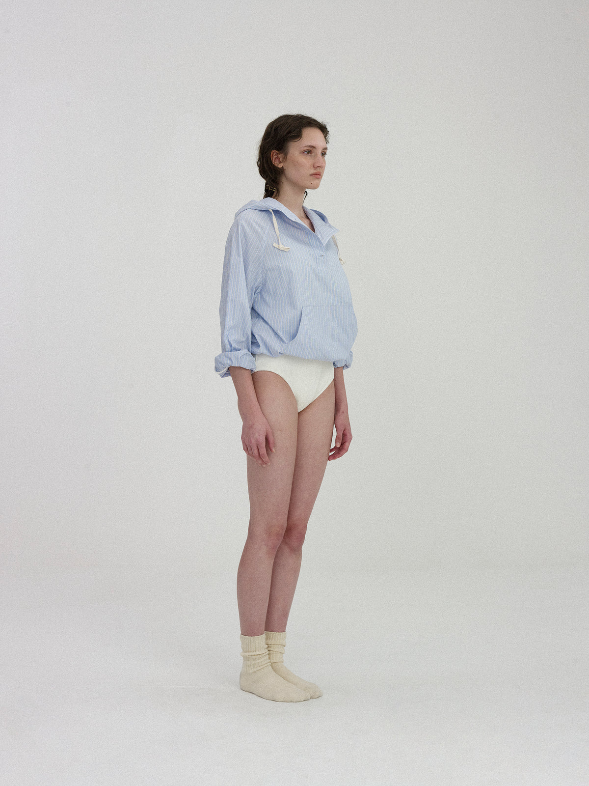 Nothing Written Castel hoodie anorak (Blue stripe)