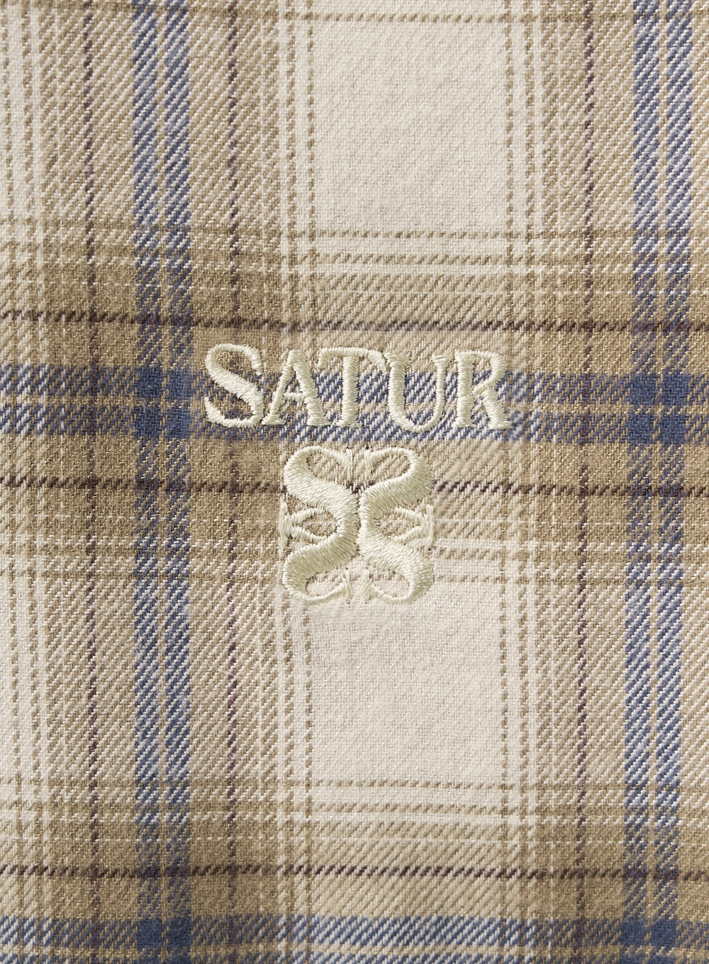 [satur] (W) Classic Flannel Check Shirt - Beige