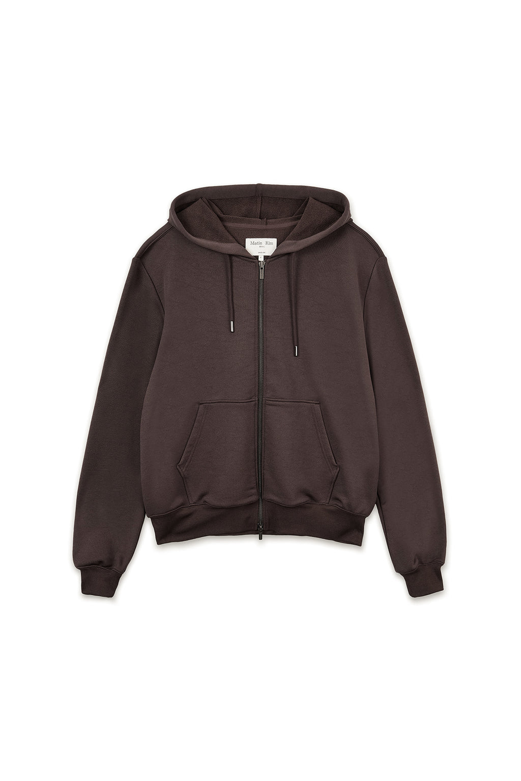 Matinkim Back Logo Glitter Hoody Zip UP For Women IN Brown