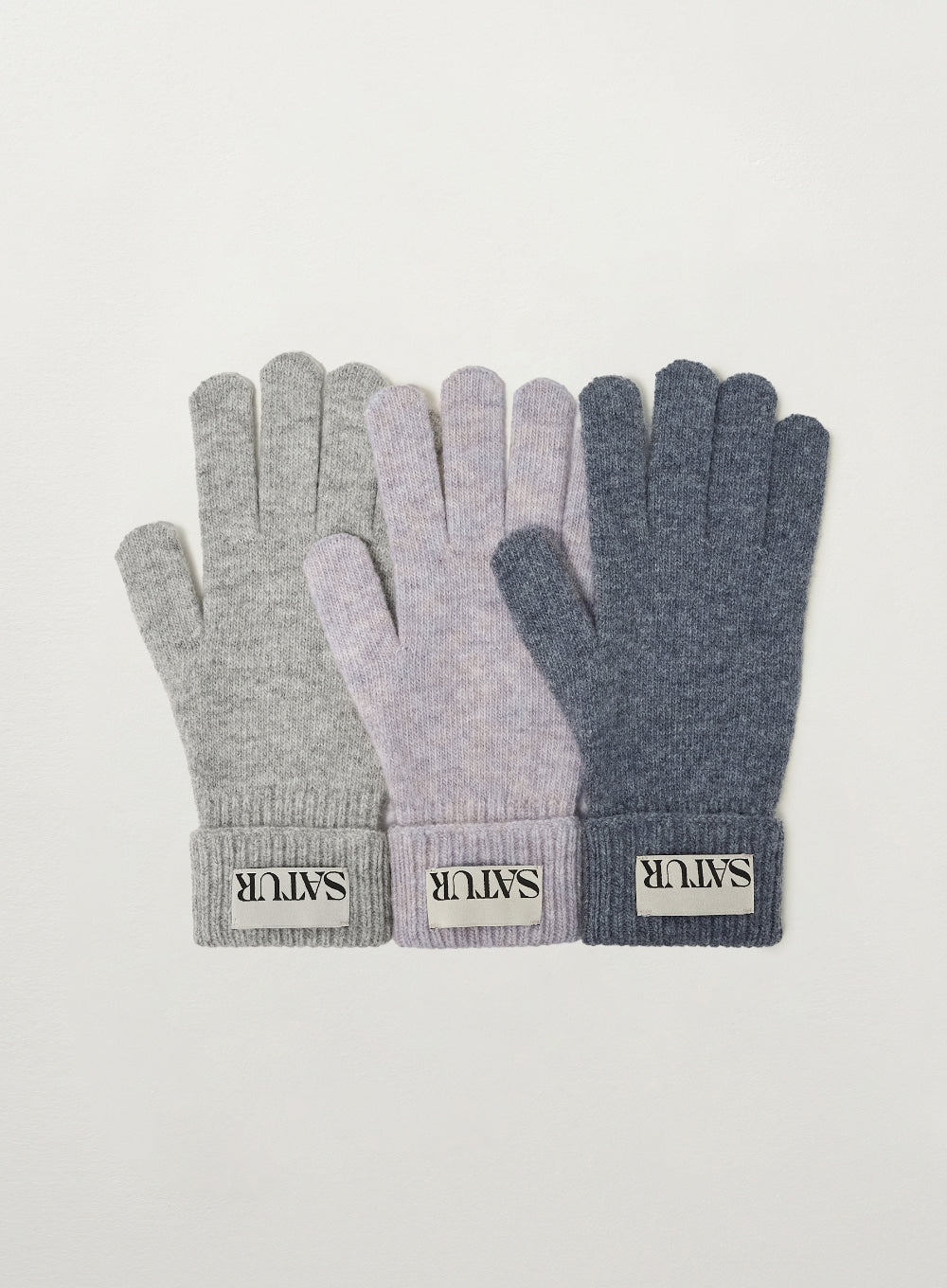 [satur] Basic Knit Glove - Deep Blue