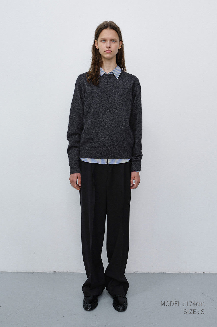 Dunst Unisex Essential Crewneck Sweater Charcoal Grey
