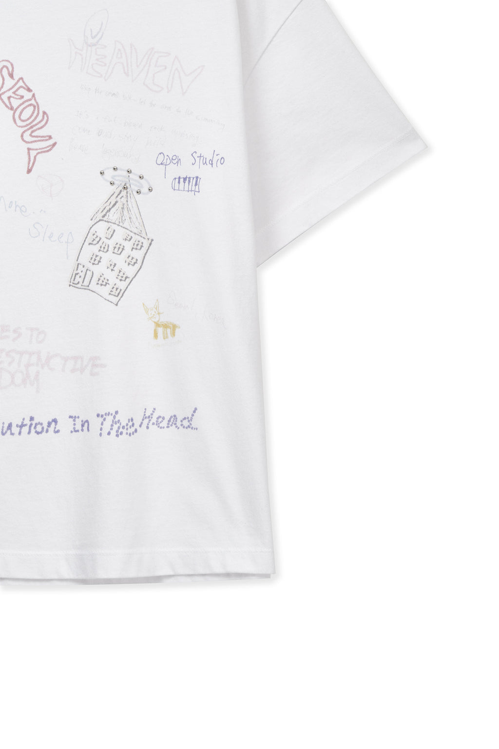 Matinkim Graffiti Artwork Top IN White