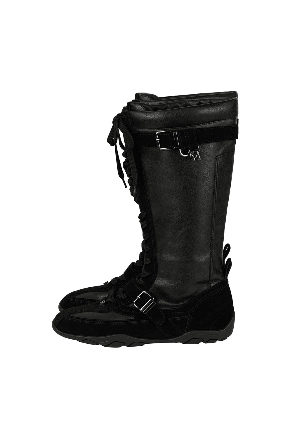 Treemingbird Suede-Panelled Boxing Boots Black
