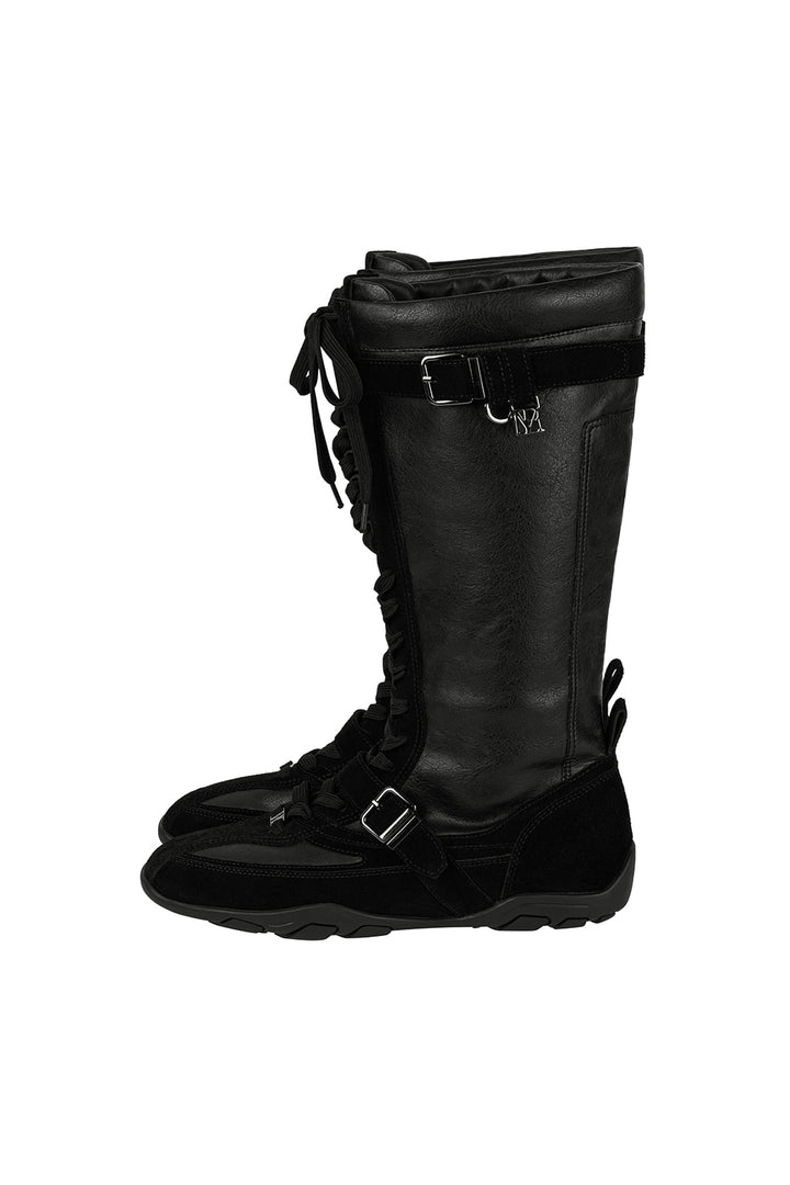 Treemingbird Suede-Panelled Boxing Boots Black