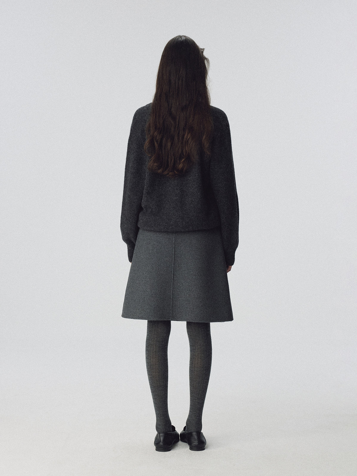Nothing Written Fleur wool skirt (Dark gray)