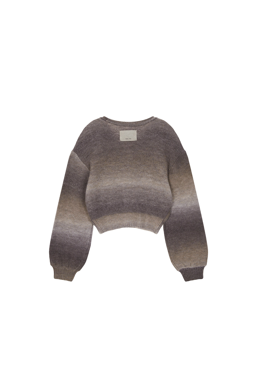 [matinkim] COZY GRADATION CARDIGAN IN BROWN