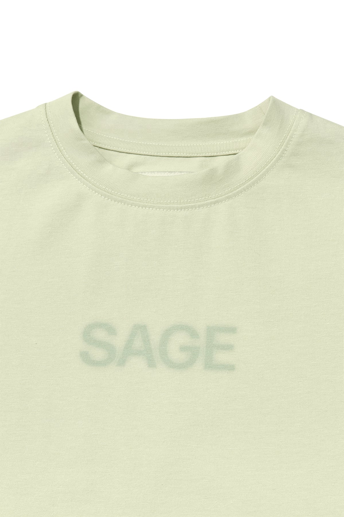 [matinkim] COLOR NAME PRINTING TOP IN LIGHT GREEN