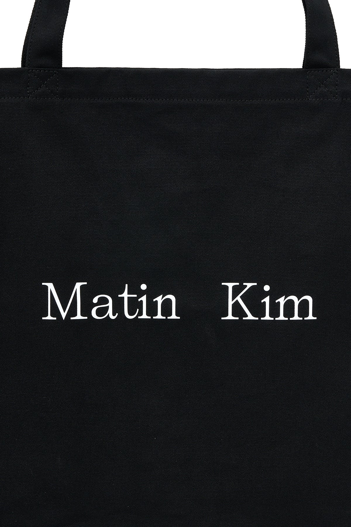 matinkim EYELET LOGO CANVAS ECOBAG IN BLACK - View 5