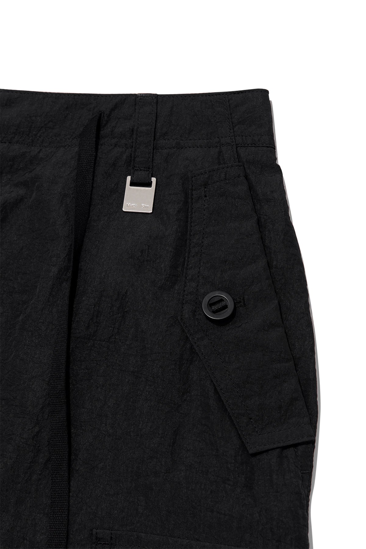 [matinkim] STRING NYLON CARGO SKIRT IN BLACK