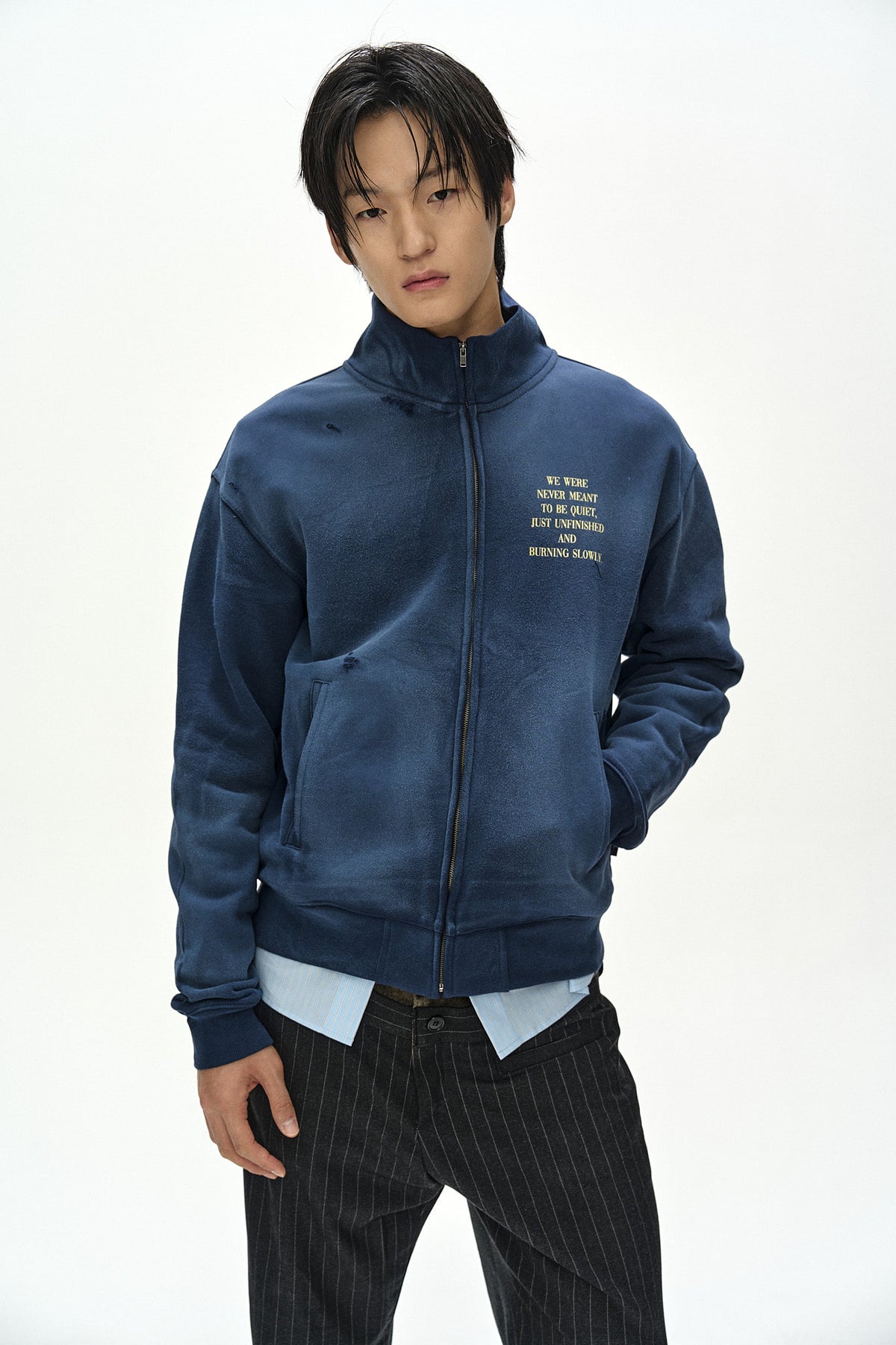 Andersson Bell Frame High-Neck Zip UP