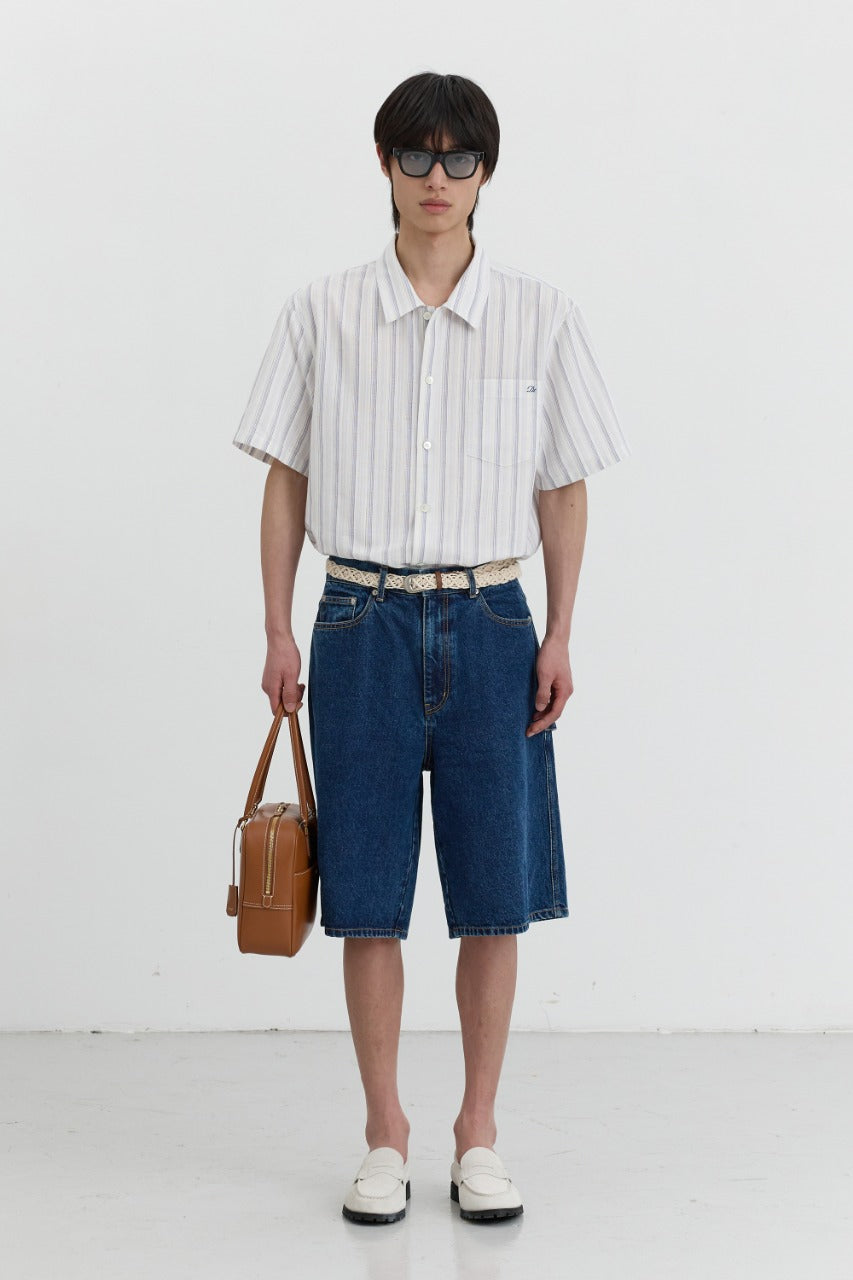 Dunst Bermuda Denim Shorts Classic Blue
