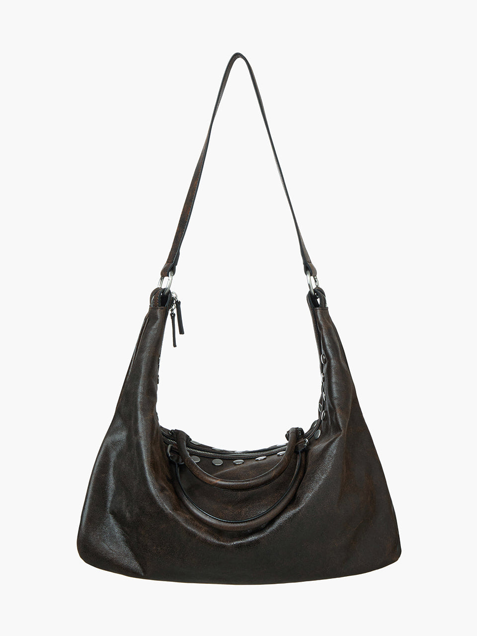 Margesherwood Dumpling Strap brown+black two tone cracked