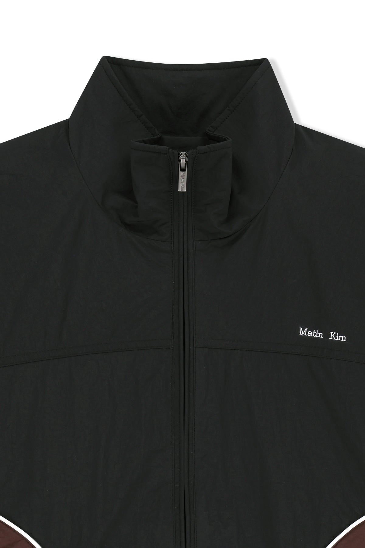 Matinkim Contrast Trim Track Zip UP IN Black