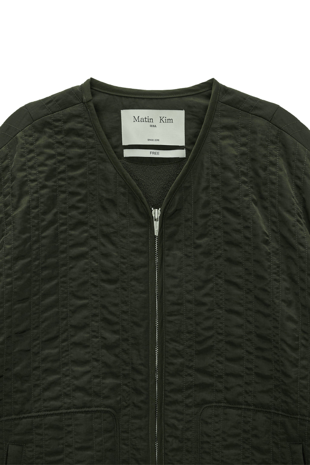 Matinkim Warm UP Quilting Jumper For Women IN Khaki
