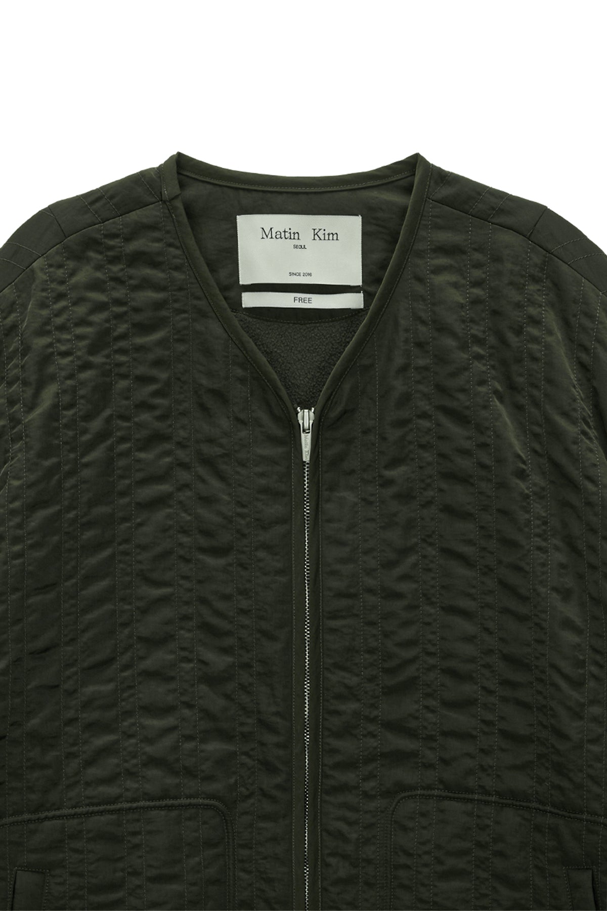 Matinkim Warm UP Quilting Jumper For Women IN Khaki