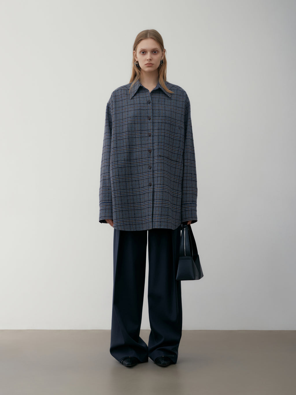 [low_classic] WOOL CHECK SHIRT
BLUE