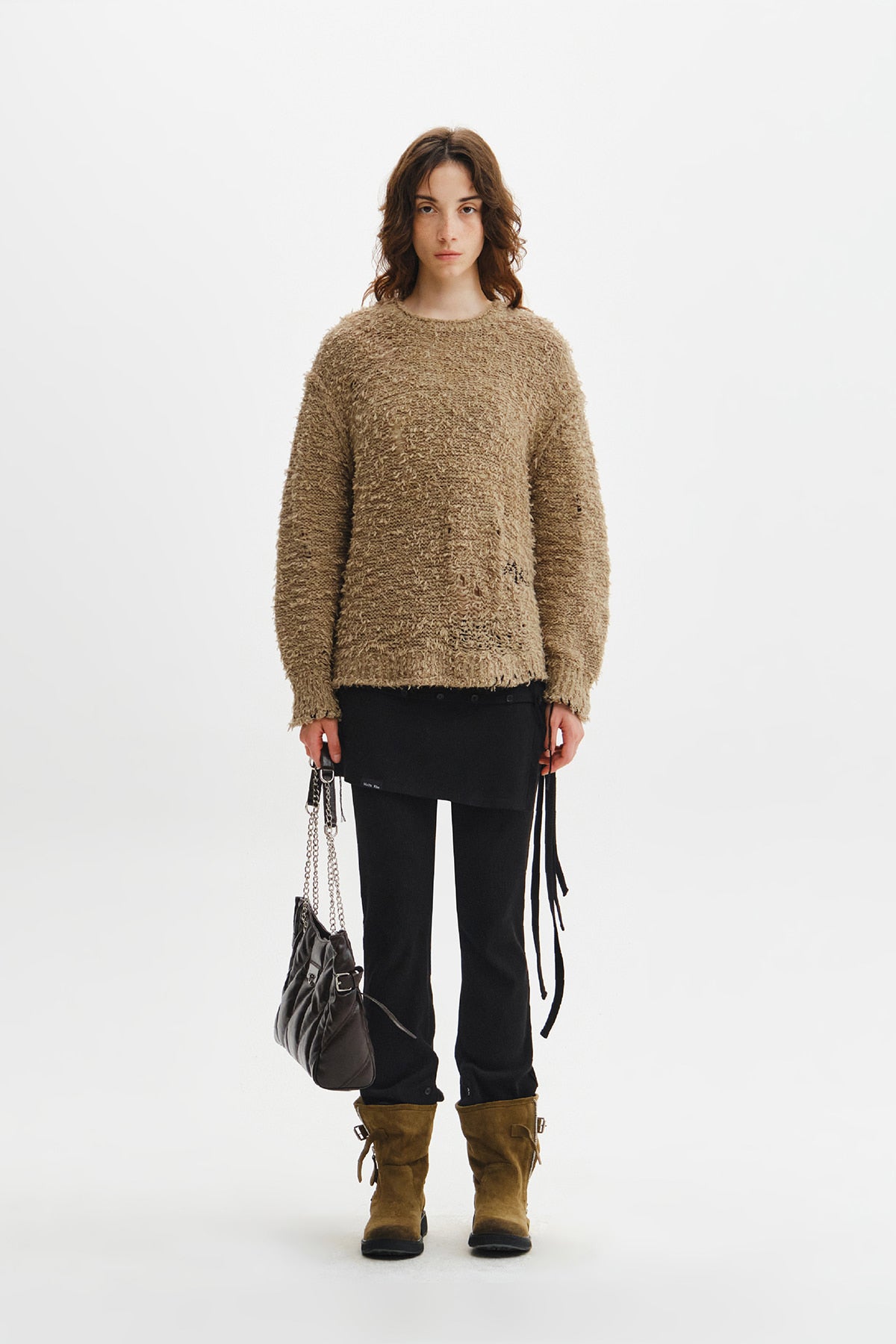 Matinkim Detachable Layer Jersey Pants IN Black