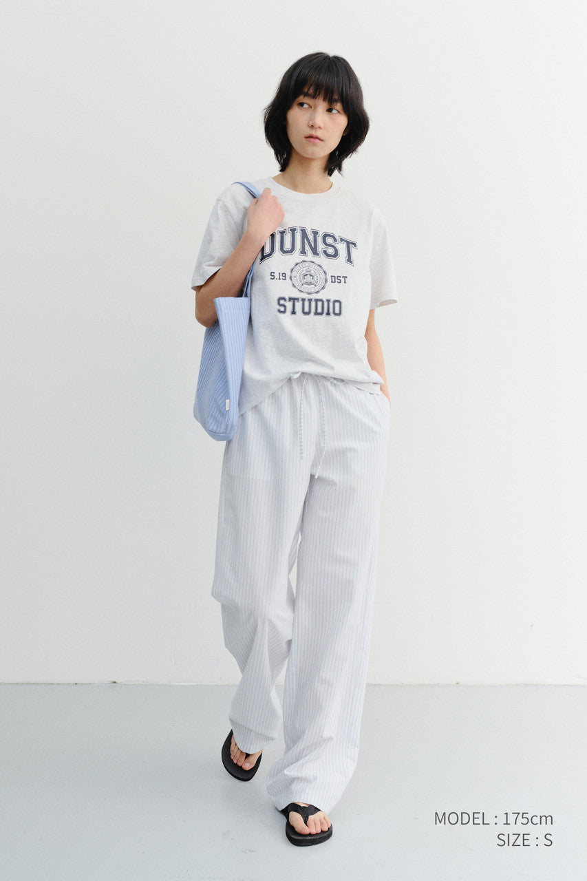 Dunst Unisex Classic Logo T-Shirt Light Melange Grey