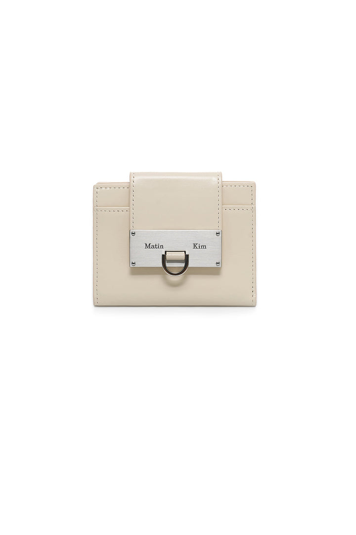 Matinkim Matin Arch Ring Flap Wallet IN Light Beige