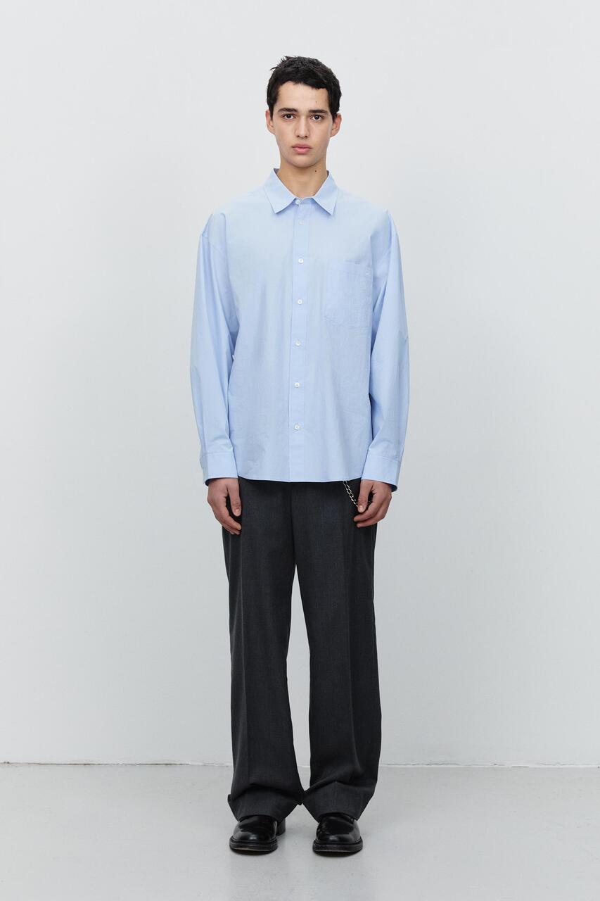 Dunst Semi-Wide Slacks Melange Grey