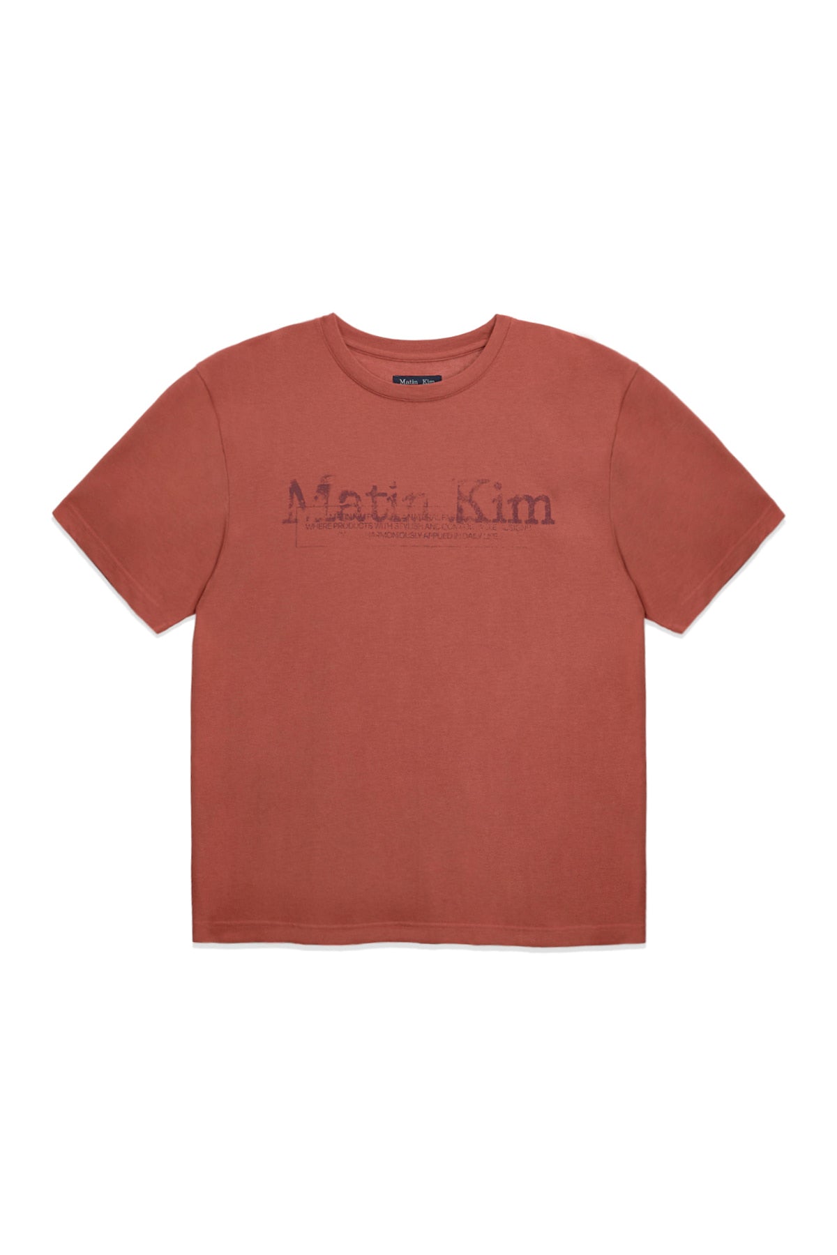 Matinkim Stamp Logo Graphic Oversize Top For Men IN Brick