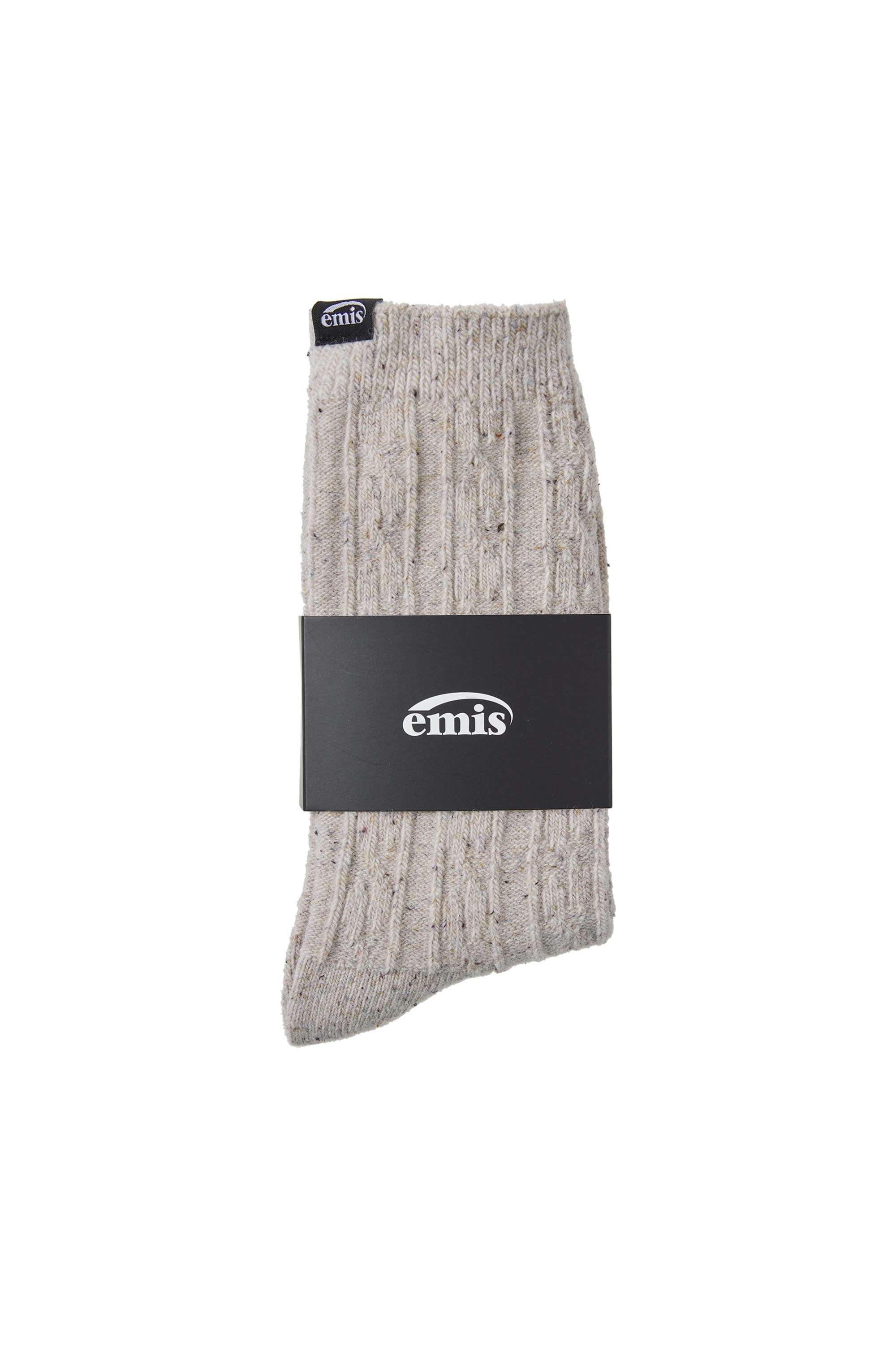 (WOMENS) NEP CABLE SOCKS-BEIGE