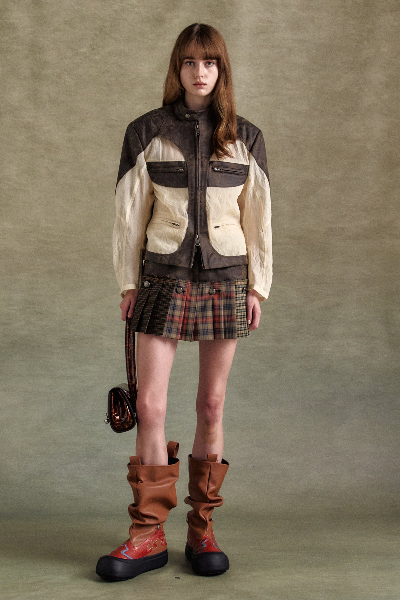 Andersson Bell Molly Faux-Leather Micro Detachable Skort
