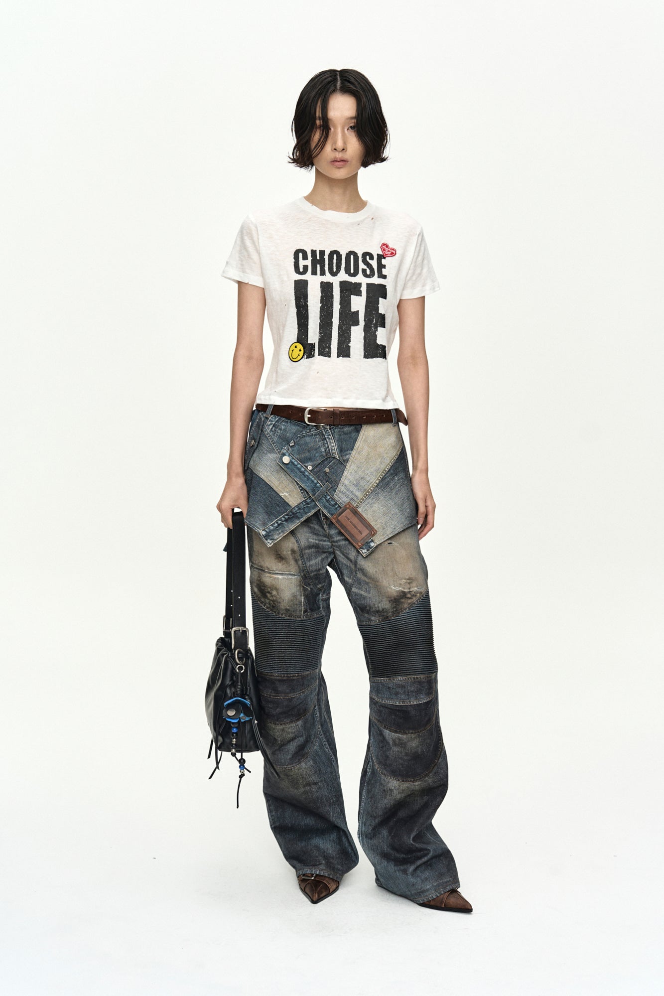 Andersson Bell Upside-Down Printed Wrap Skirt Blue)