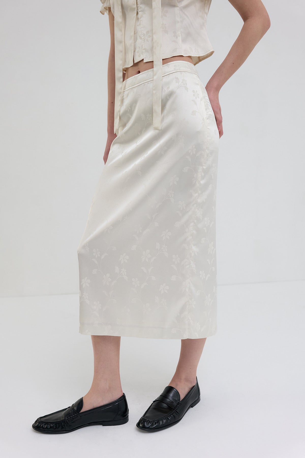 Overdueflair Jacquard Pencil Skirt