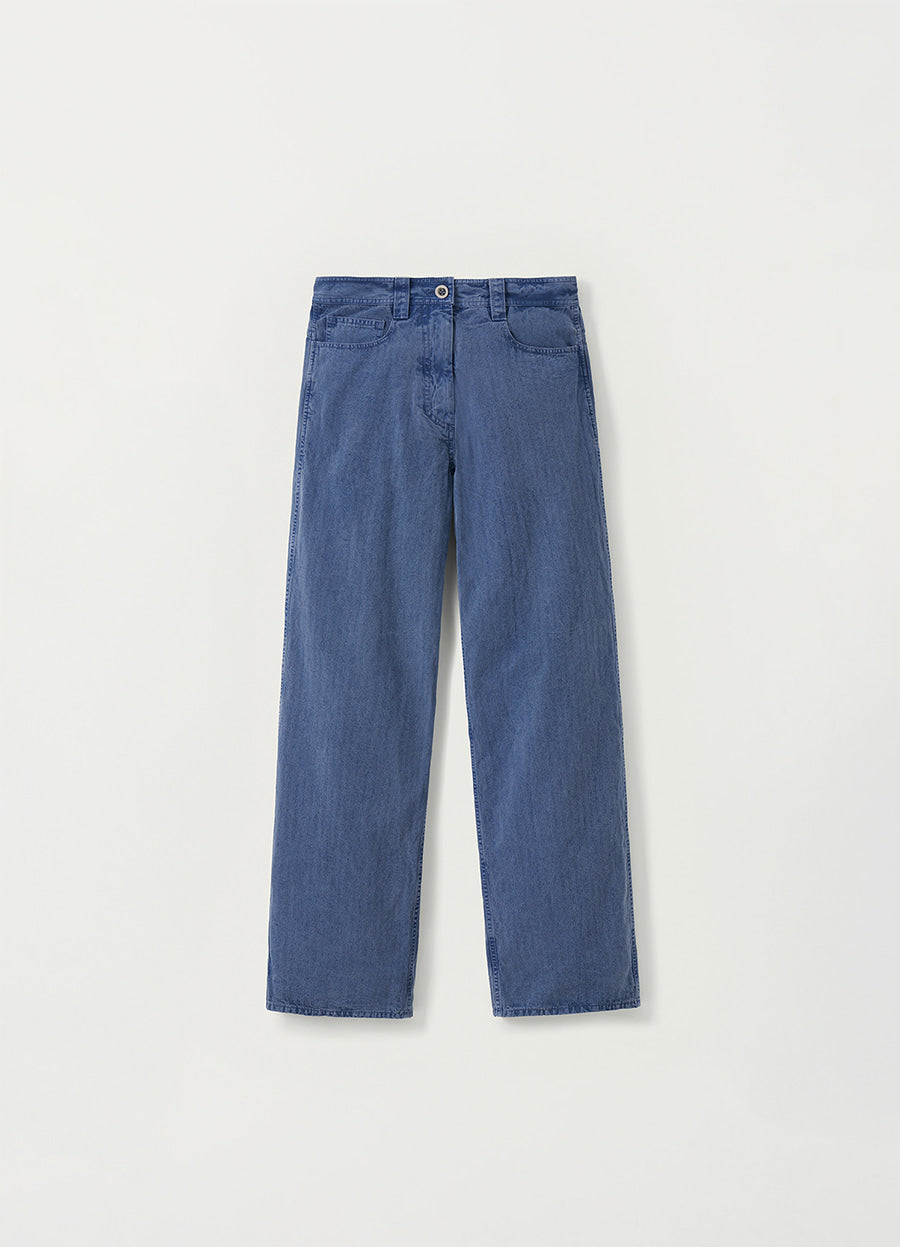 Nothing Written Jeanne cotton pants (Faded navy)