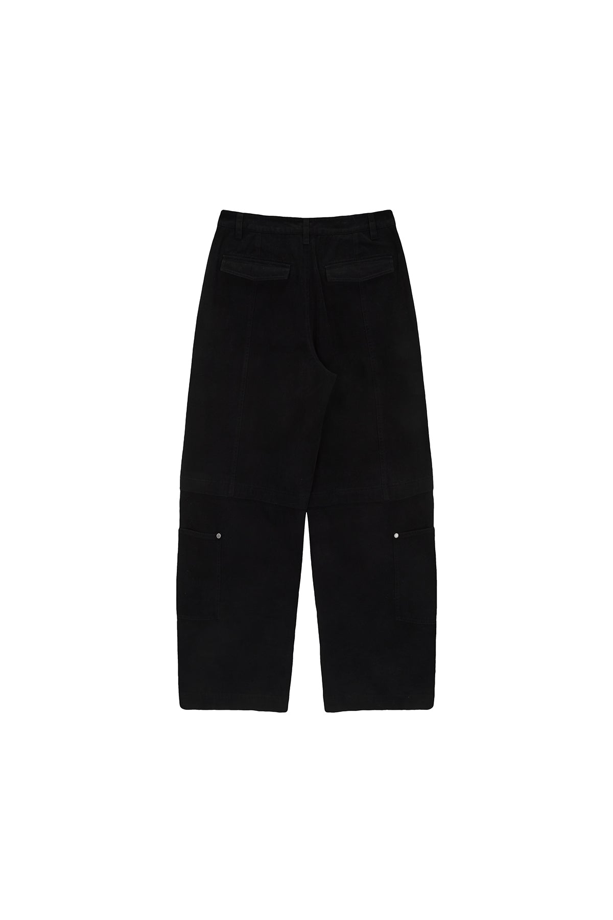 [matinkim] PATCH POCKET WASHED CARGO PANTS IN BLACK