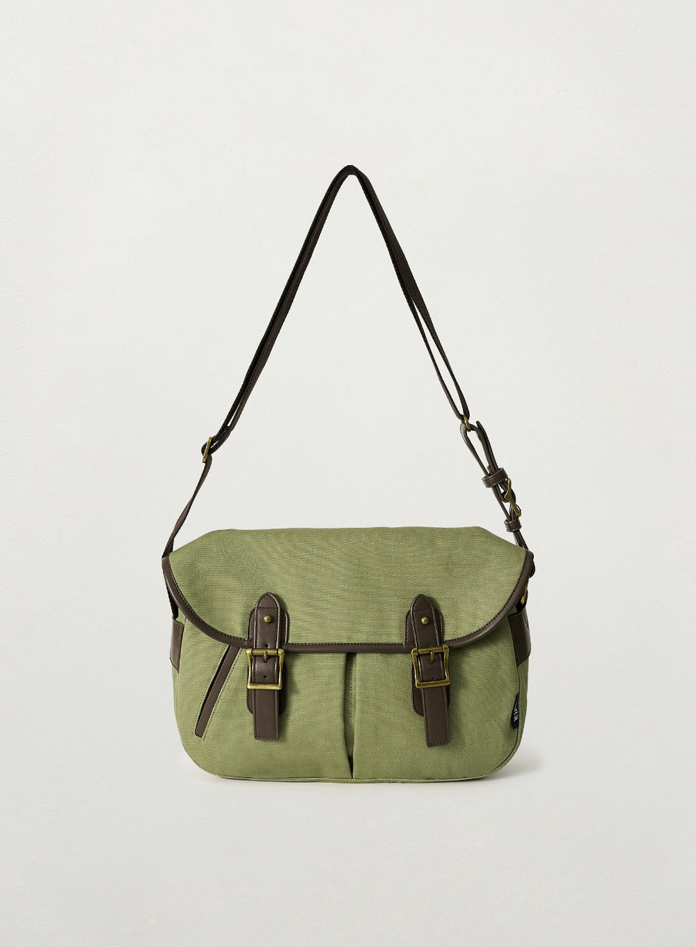 [satur] Classic Canvas Shoulder Bag - Khaki