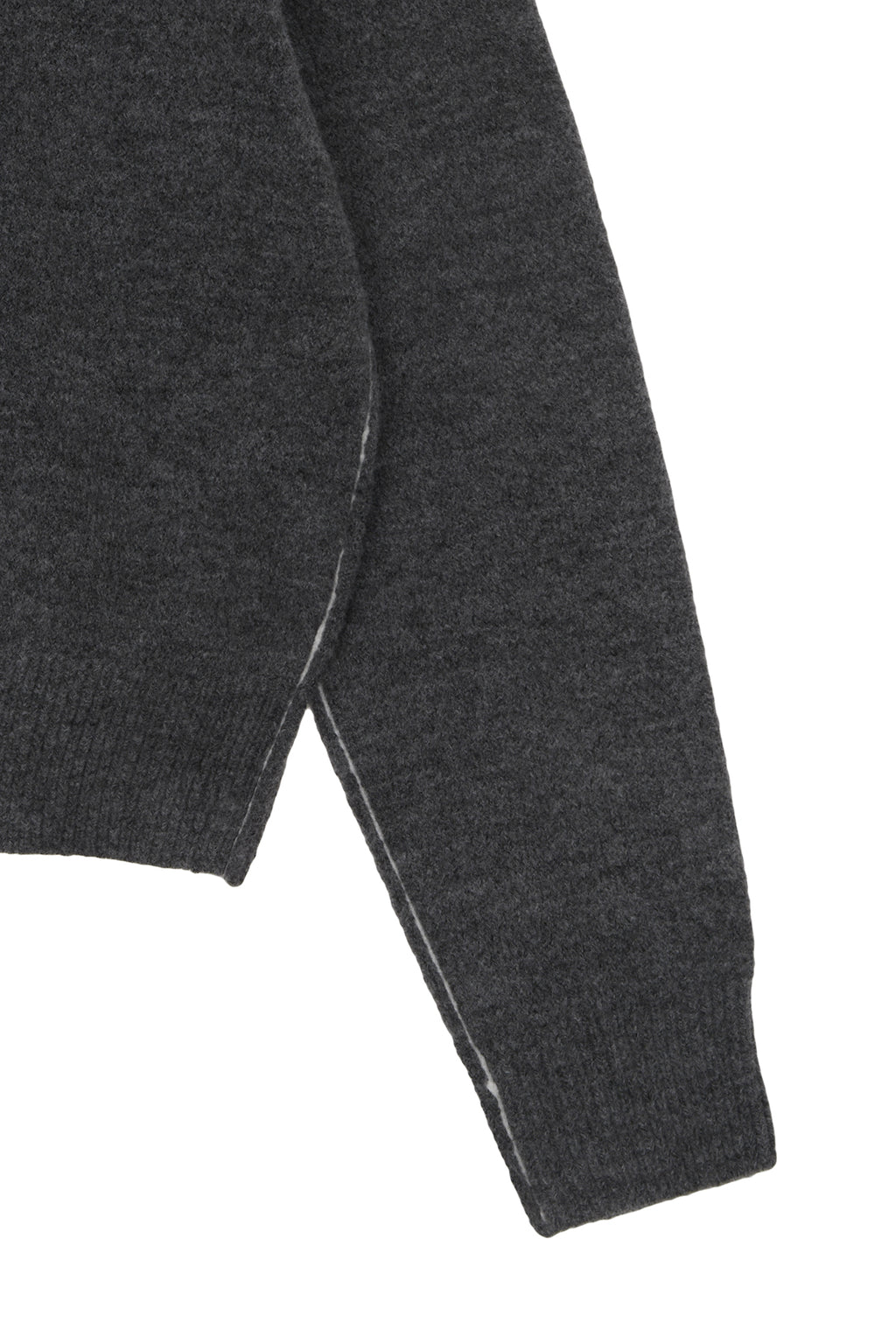 [matinkim] COLOR LINE POINT LOGO KNIT PULLOVER IN GREY