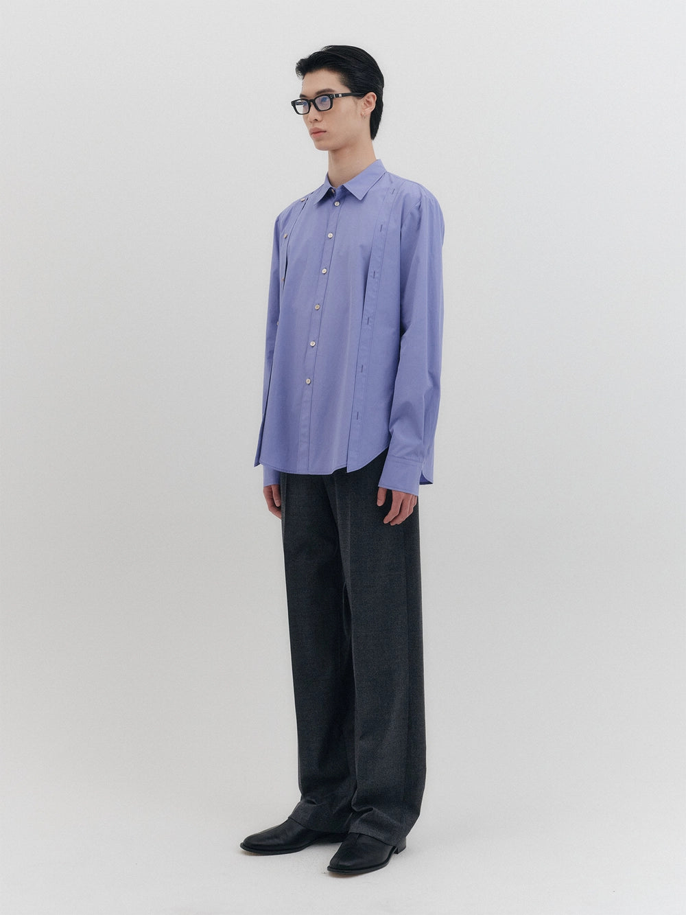 EENK Double-Button Classic Shirt - Lavender