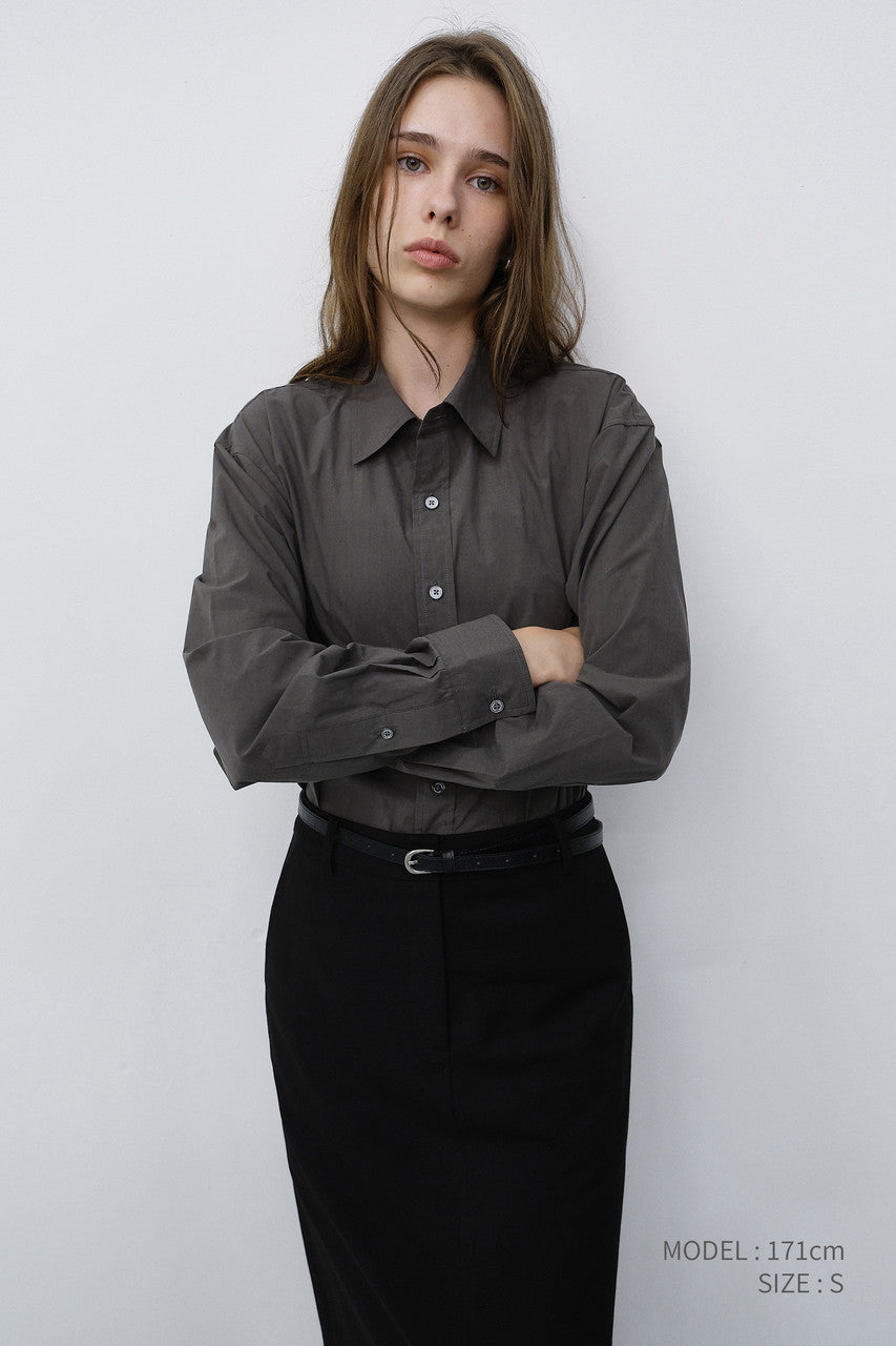 Dunst Unisex Refined Cotton Shirt Mushroom