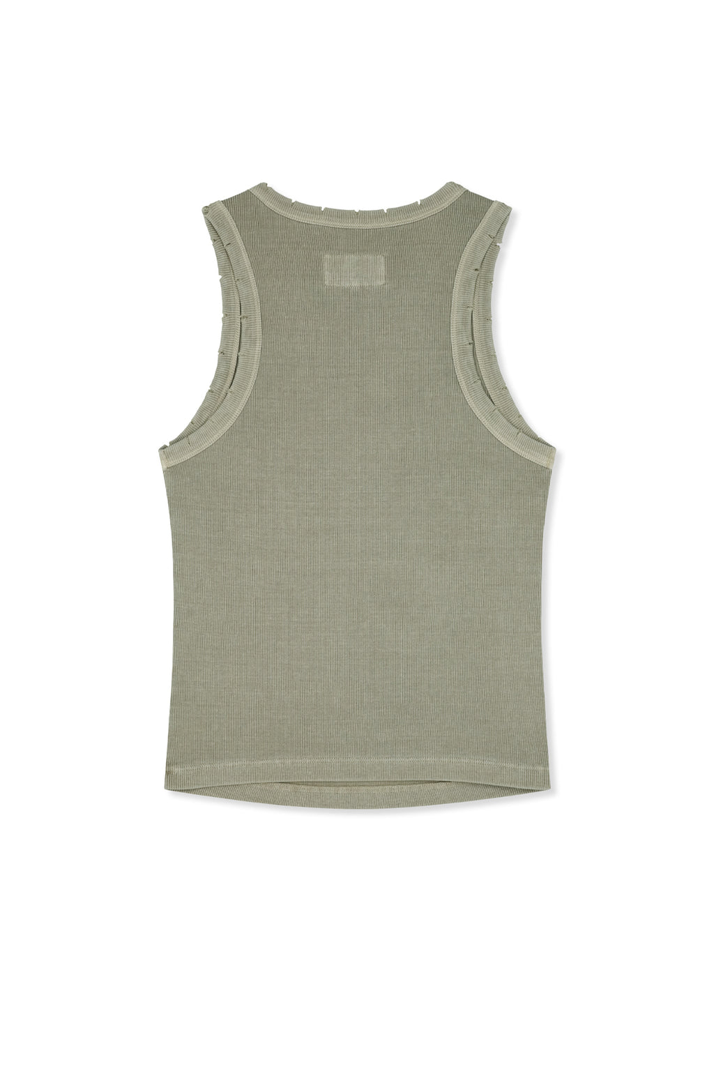 Matinkim Distressed Sleeveless Logo Top IN Beige